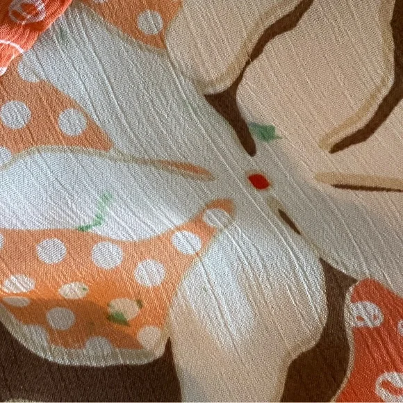 Allison Taylor Asymmetrical Floral Skirt - Orange and Brown - Picture 4 of 5